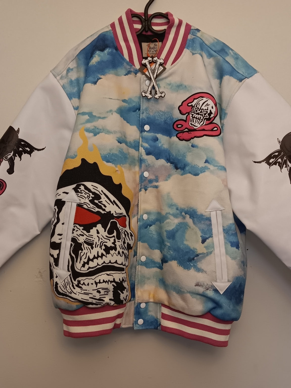 Dreamville (J COLE) Varsity Bomber Jacket in Blue and White